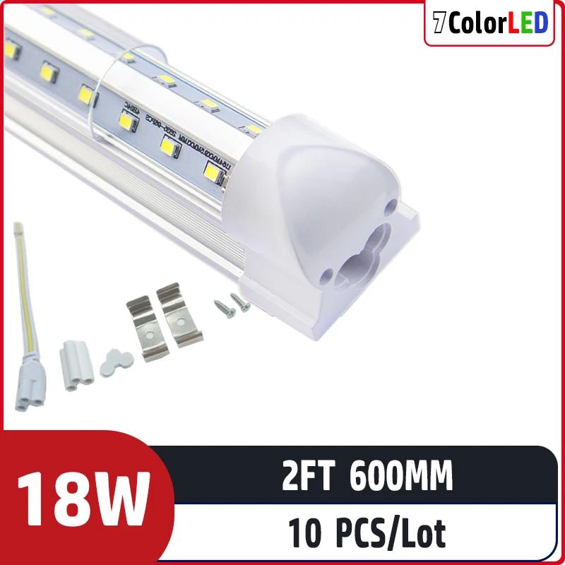 AC85-265V Է LED , Ȩ  T8  V  LED Ʃ, 2 Ʈ, 600mm, 18w, 10 /Ʈ